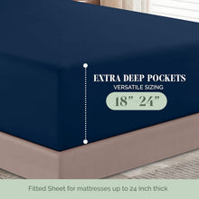Load image into Gallery viewer, Elegant King Sheet Set with 1500 Thread Count, Deep Pocket for Thick Mattresses