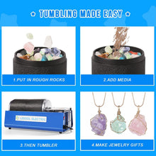 Load image into Gallery viewer, Compact 6LB Rock Tumbler With Rubber Barrels - Ideal for Polished Gem Projects