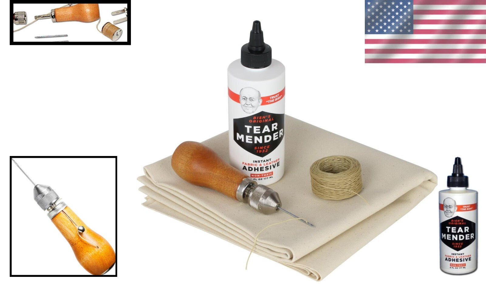 Ultimate Repair Solution for Tents & Tarps: Canvas, Glue & Waxed Thread