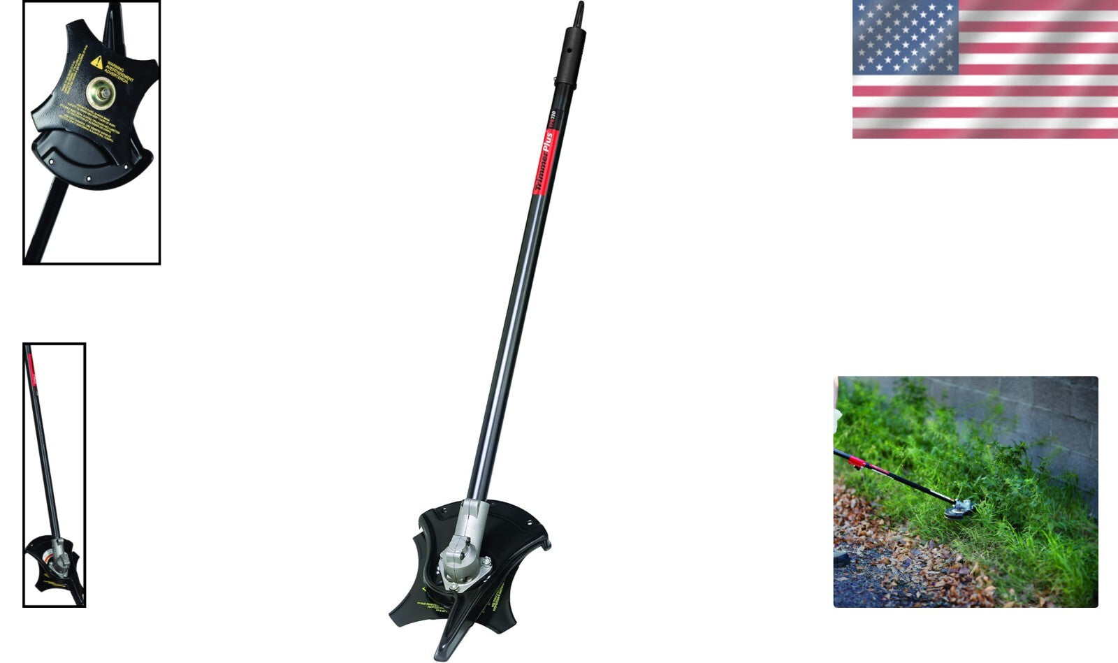 4-Tip Steel Blade Brush Cutter Attachment for Heavy-Duty Gas Powered Trimmers