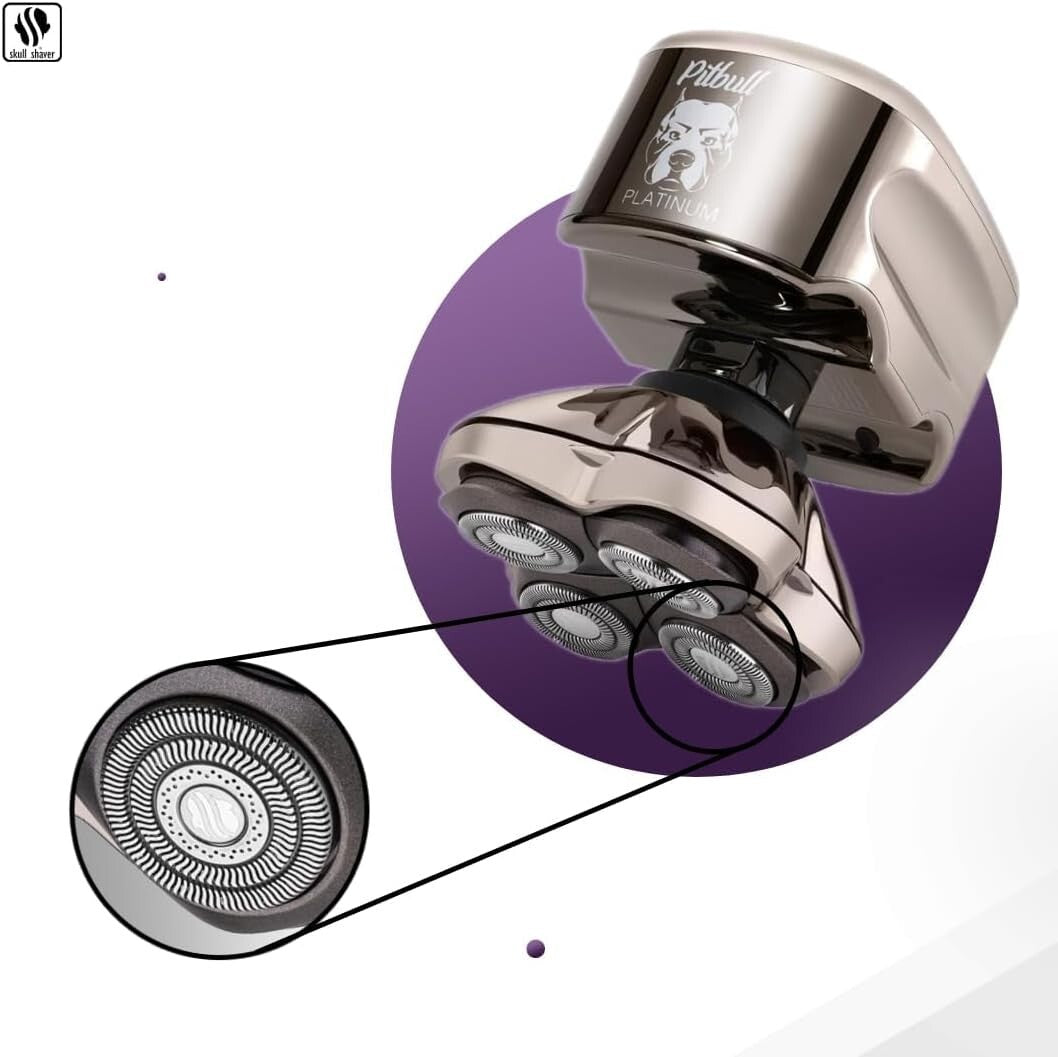 Ergonomic Shaving Kit for Men - Portable Bald Head Shaver with Accessories