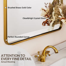 Load image into Gallery viewer, Luxury 48x32 Gold Vanity Mirror - Anti-Rust Stainless Steel Frame for Bathroom