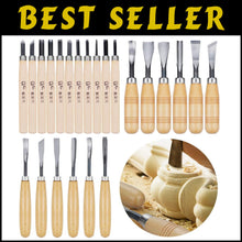 Load image into Gallery viewer, Complete 24 PCS Wood Knife Set in Aluminum Case for Precision Woodworking