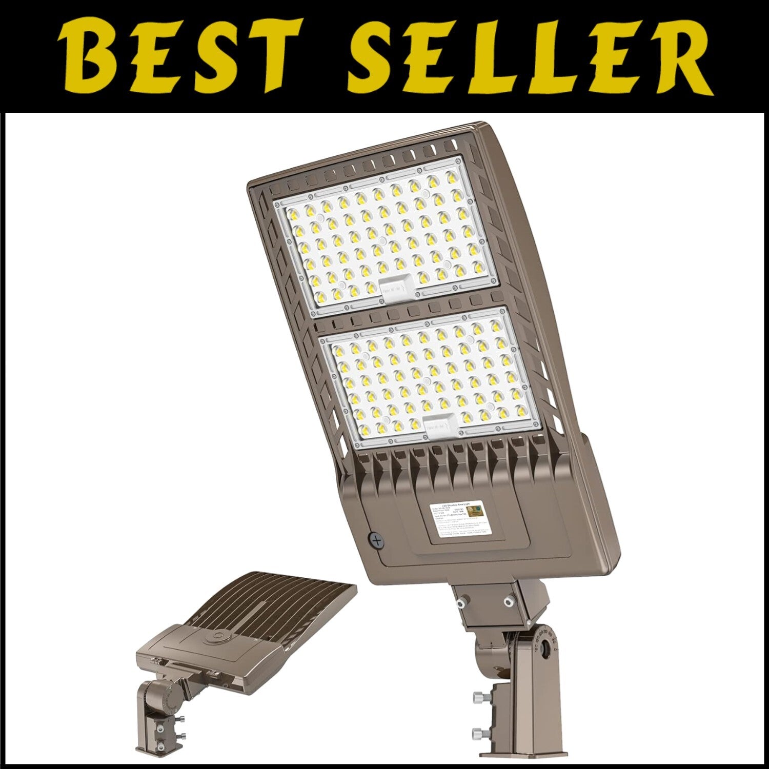 Adjustable 400W LED Parking Lot Light - 50,000+ Hour Lifespan, Easy Installation