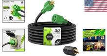 Load image into Gallery viewer, 30 Amp Generator Extension Cord - 50 Feet, NEMA L14-30, Safe &amp; Durable Design