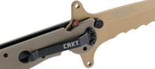 Load image into Gallery viewer, Lightweight Serrated Folding Knife with Desert Tan G10 Handle - Perfect for EDC