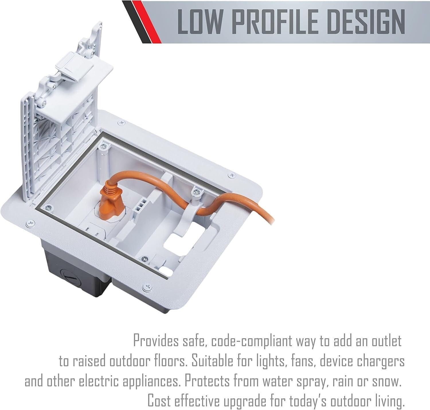 ADA-Compliant Weatherproof Electrical Outlet Cover with Slip-Resistant Surface