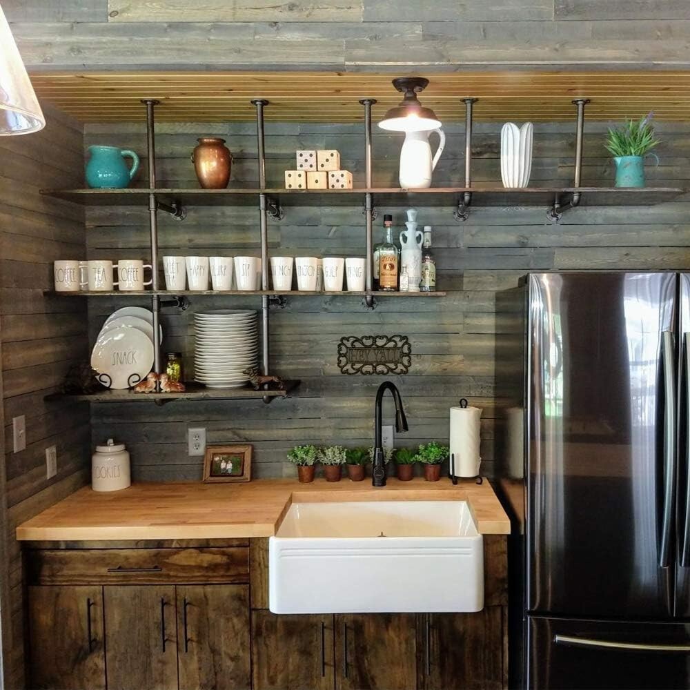 Easy Assembly 3/4” x 30” Industrial Pipe Fittings - Perfect for Unique Shelves