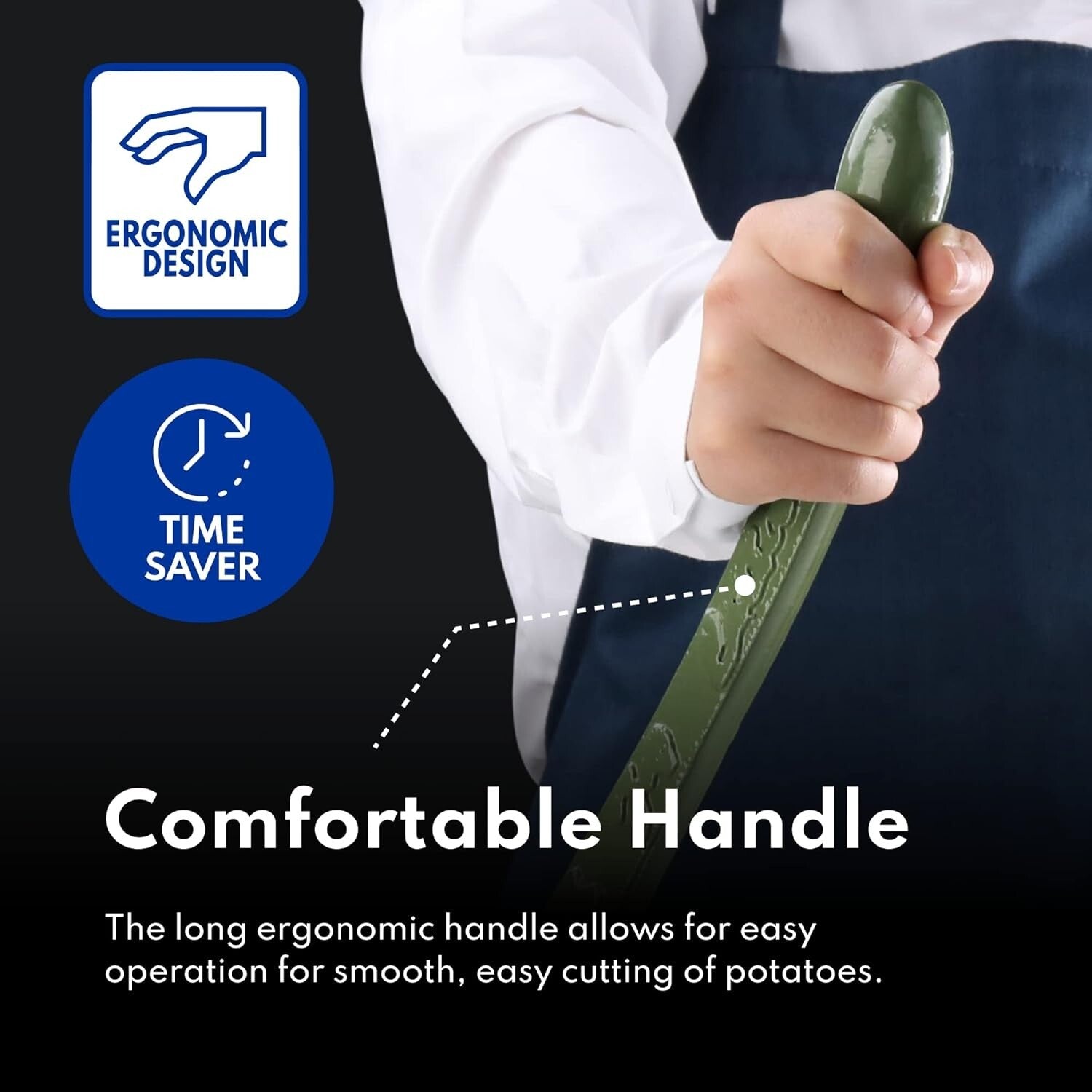 Commercial Grade French Fry Cutter with Suction Feet - 3/8" Heavy-Duty Design