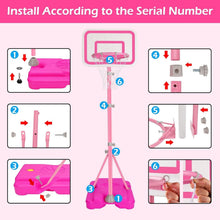 Load image into Gallery viewer, Fun Pink Basketball Goal for Kids - Perfect Adjustable Toy for Young Girls