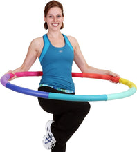 Load image into Gallery viewer, Large 41.5" Weighted Hula Hoop - Rainbow Colors for Adults - GS Certified
