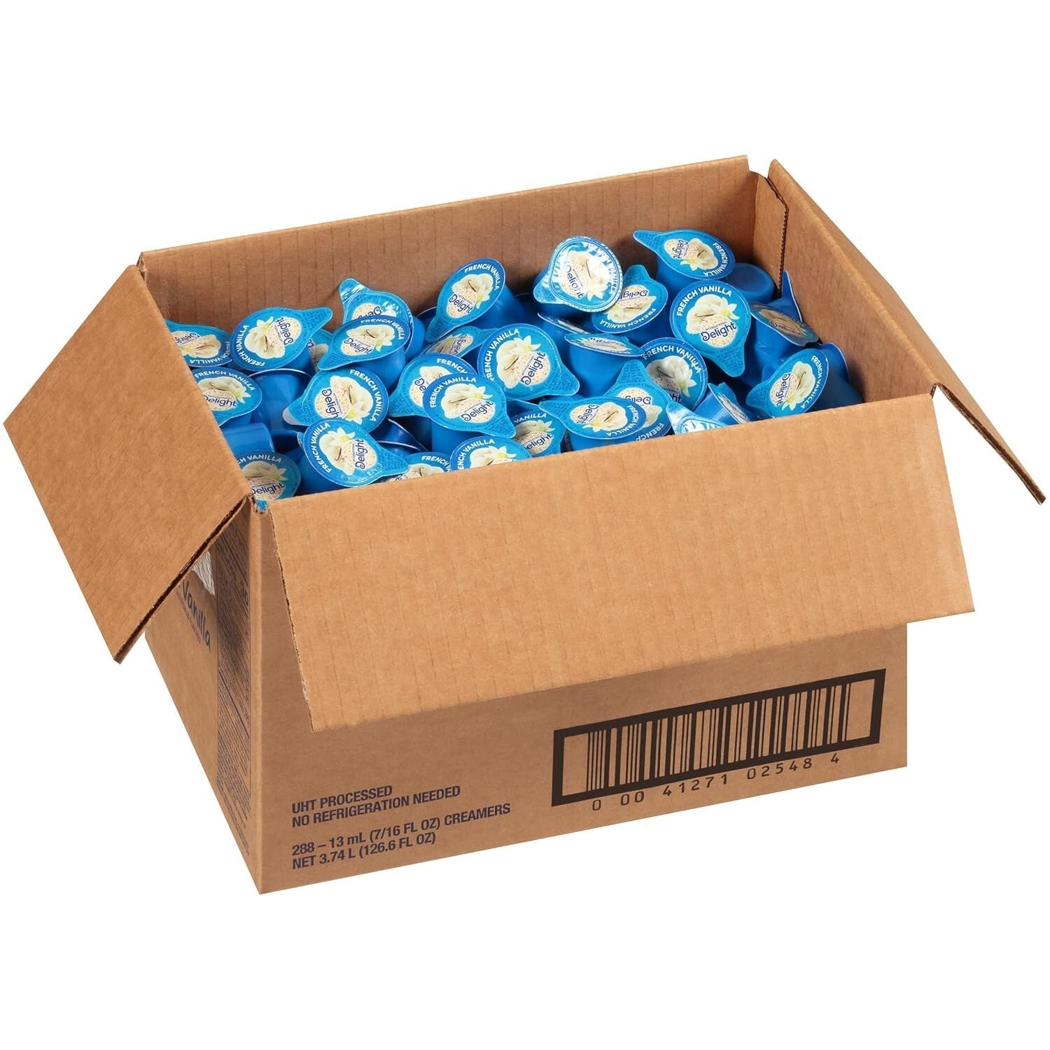 288 Count French Vanilla Single-Serve Coffee Creamers - Non-Dairy & Shelf Stable