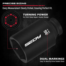 Load image into Gallery viewer, Precision 11-Piece Chrome Molybdenum Deep Socket Set with Laser-Etched Sizes