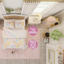 Load image into Gallery viewer, Care Bears Retro Rainbow 7-Piece Queen Bedding Set - Super Soft Comforter