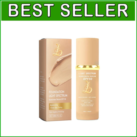 Light/Medium Spectrum Waterproof Foundation - SPF 50+ for Flawless Aging Skin