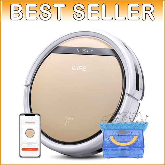 Slim Design Robot Vacuum & Mop Combo – Automatic Cleaning for Hard Floors & Pets