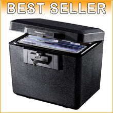 Load image into Gallery viewer, Fireproof Document Box with Key Lock - 0.61 Cubic Feet for Home or Office