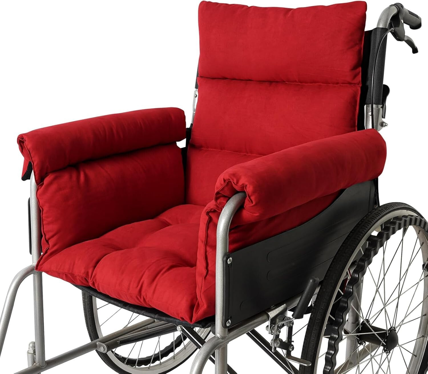 Soft Polyester Wheelchair Cushion for Indoor/Outdoor Use - Non-Slip Design