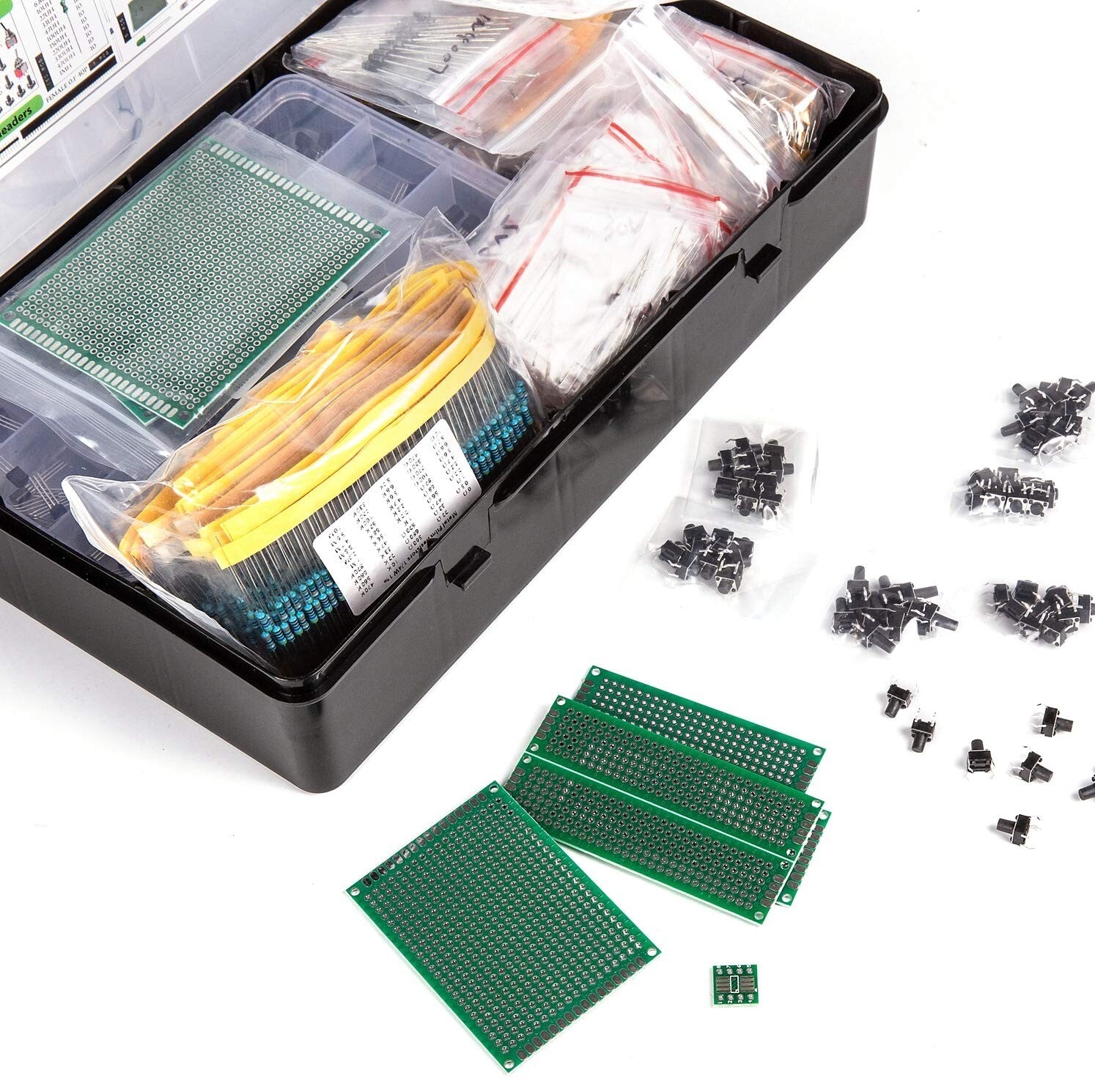 2200 pcs Electronic Components Kit: All-in-One Assortment for DIY Projects