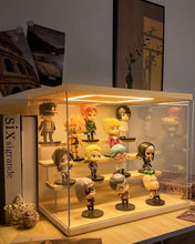 Load image into Gallery viewer, Dustproof 12.6 x 9.6 x 10.6 Acrylic Display Stand with 4 Tiers and Sliding Doors