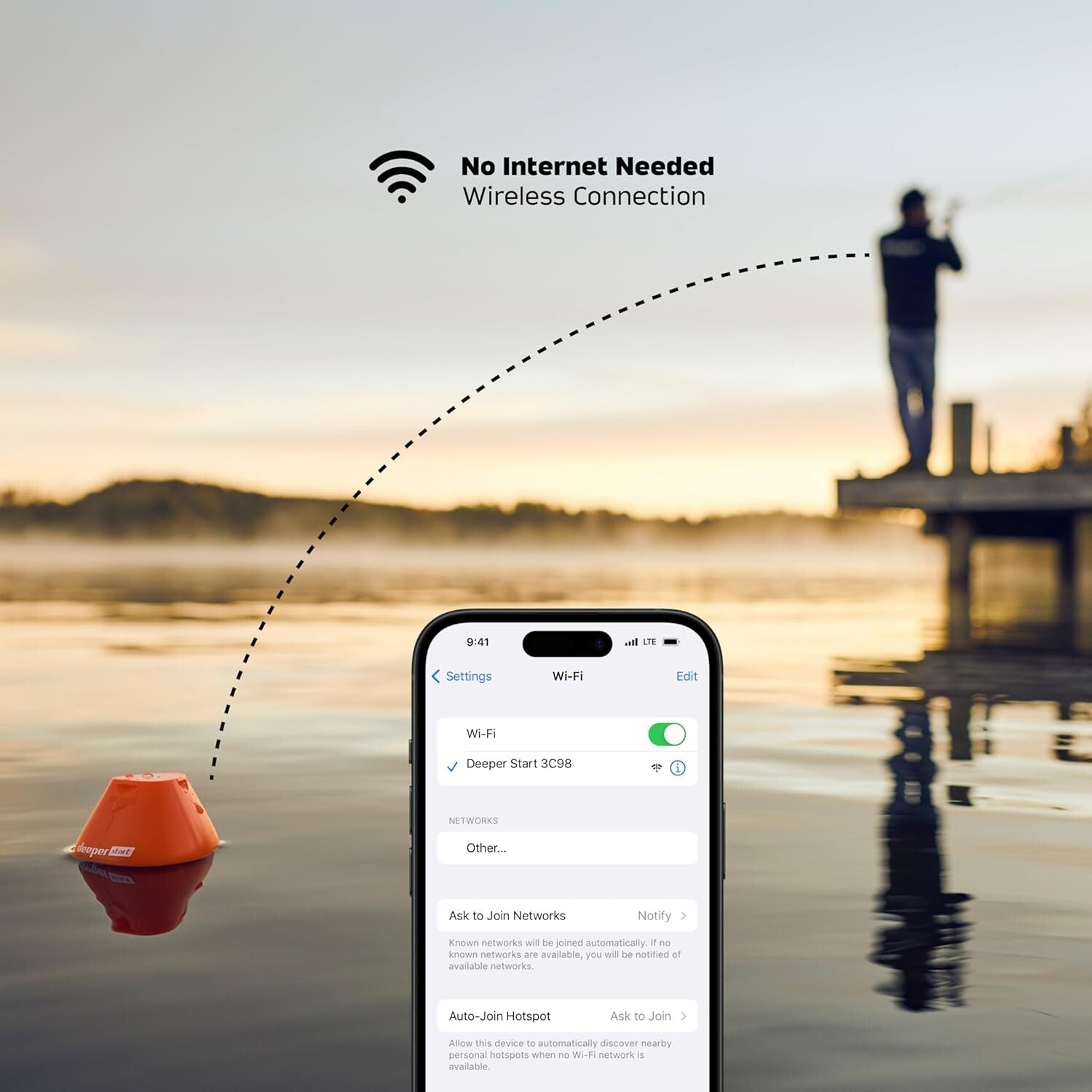Wireless Fish Finder with Smartphone App - Perfect for Shore or Kayak Fishing