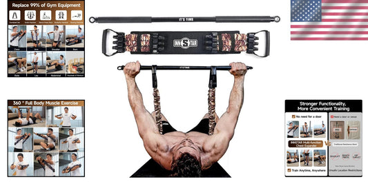 Multi-Function Resistance Bands Set - 200 lb Adjustable Home Fitness Solution