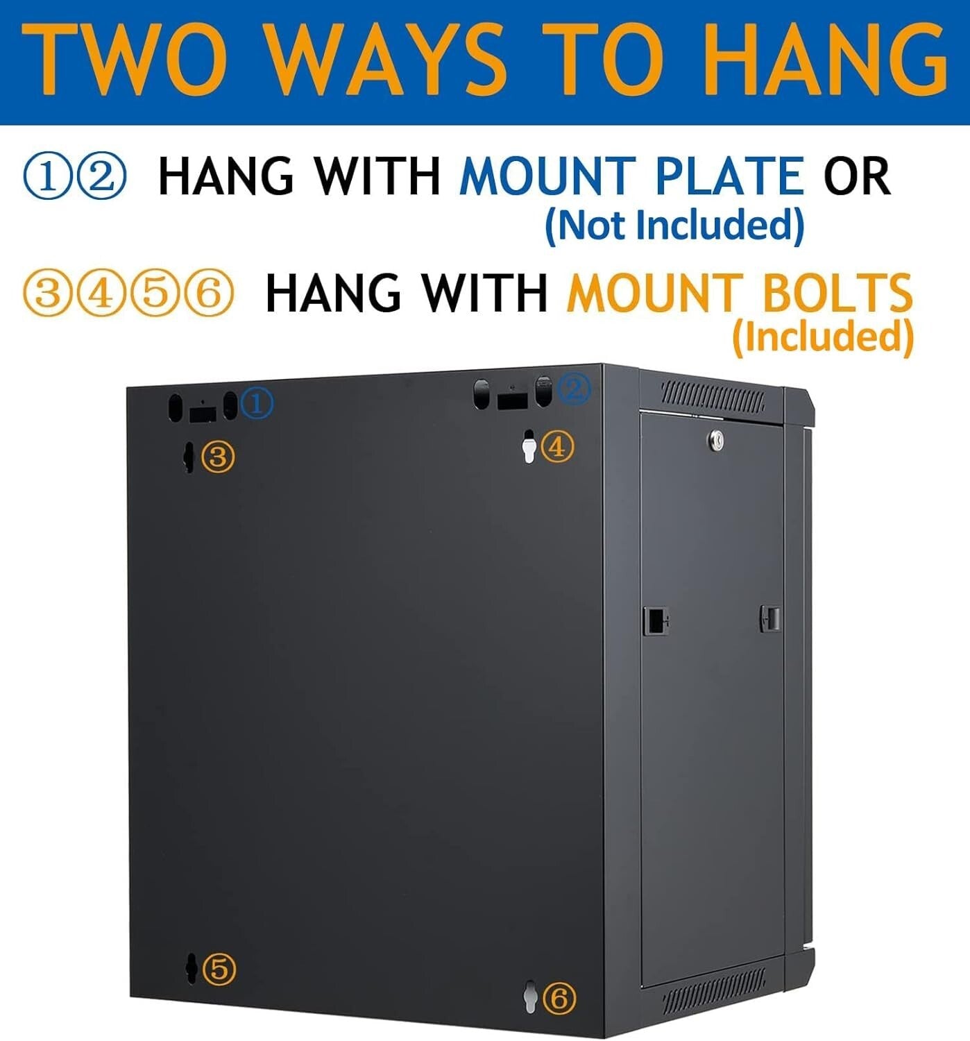 12U Wall Mount Server Cabinet with Locking Door for Secure Network Storage