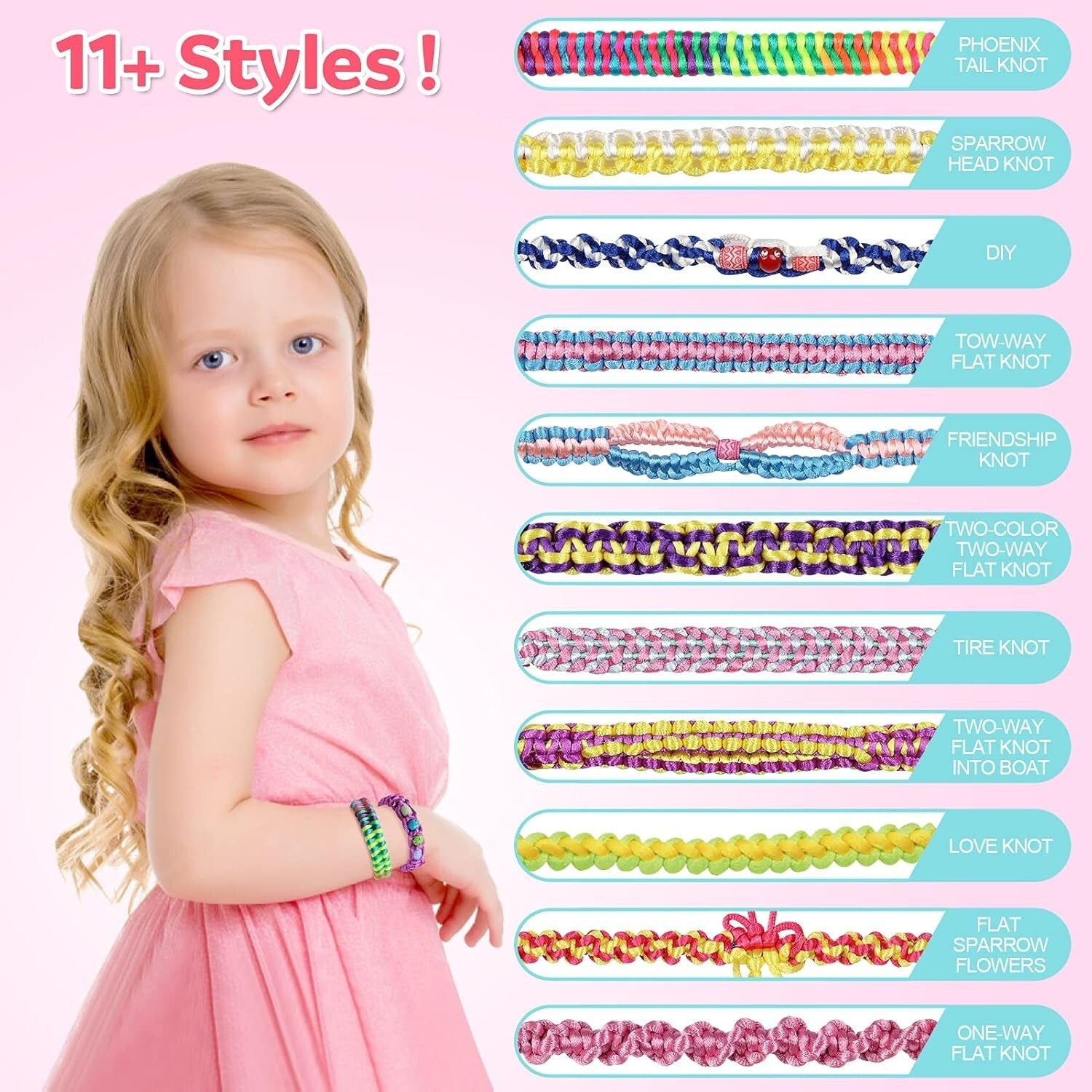 Fun DIY Bracelet Maker Kit with Charms - Perfect Birthday Gift for Girls 7-12