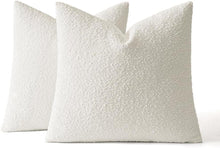 Load image into Gallery viewer, Timeless Solid Boucle Pillow Covers 24x24 Inches for Stylish Living Rooms