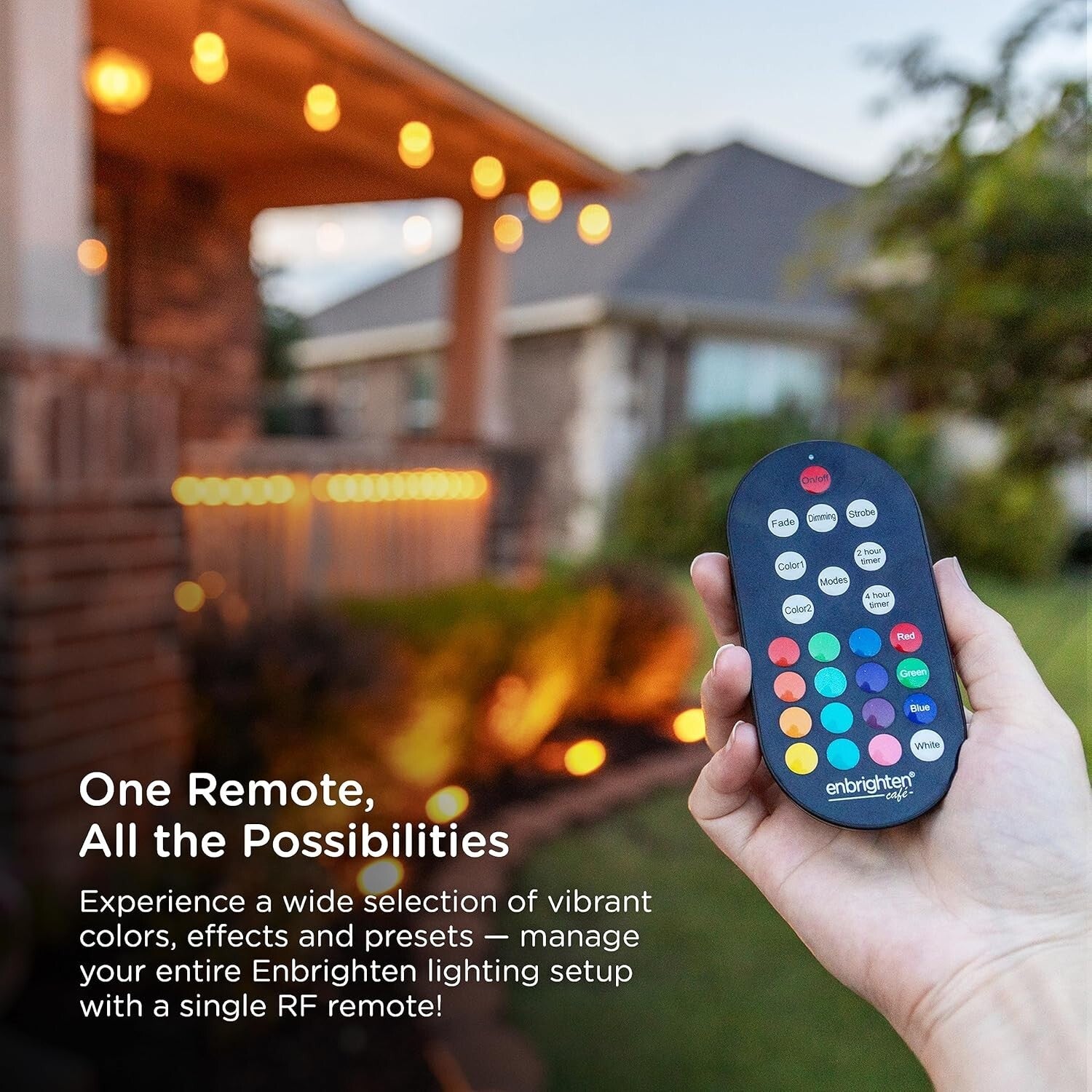 Elegant 24ft Outdoor String Lights with Remote Control & Weatherproof Design