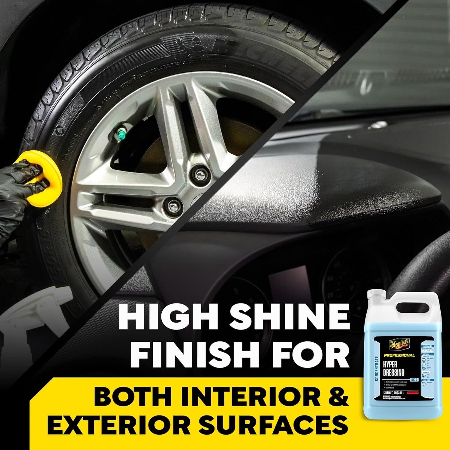 Hyper Dressing 1 Gallon - Advanced Shine for Interior and Exterior Car Surfaces