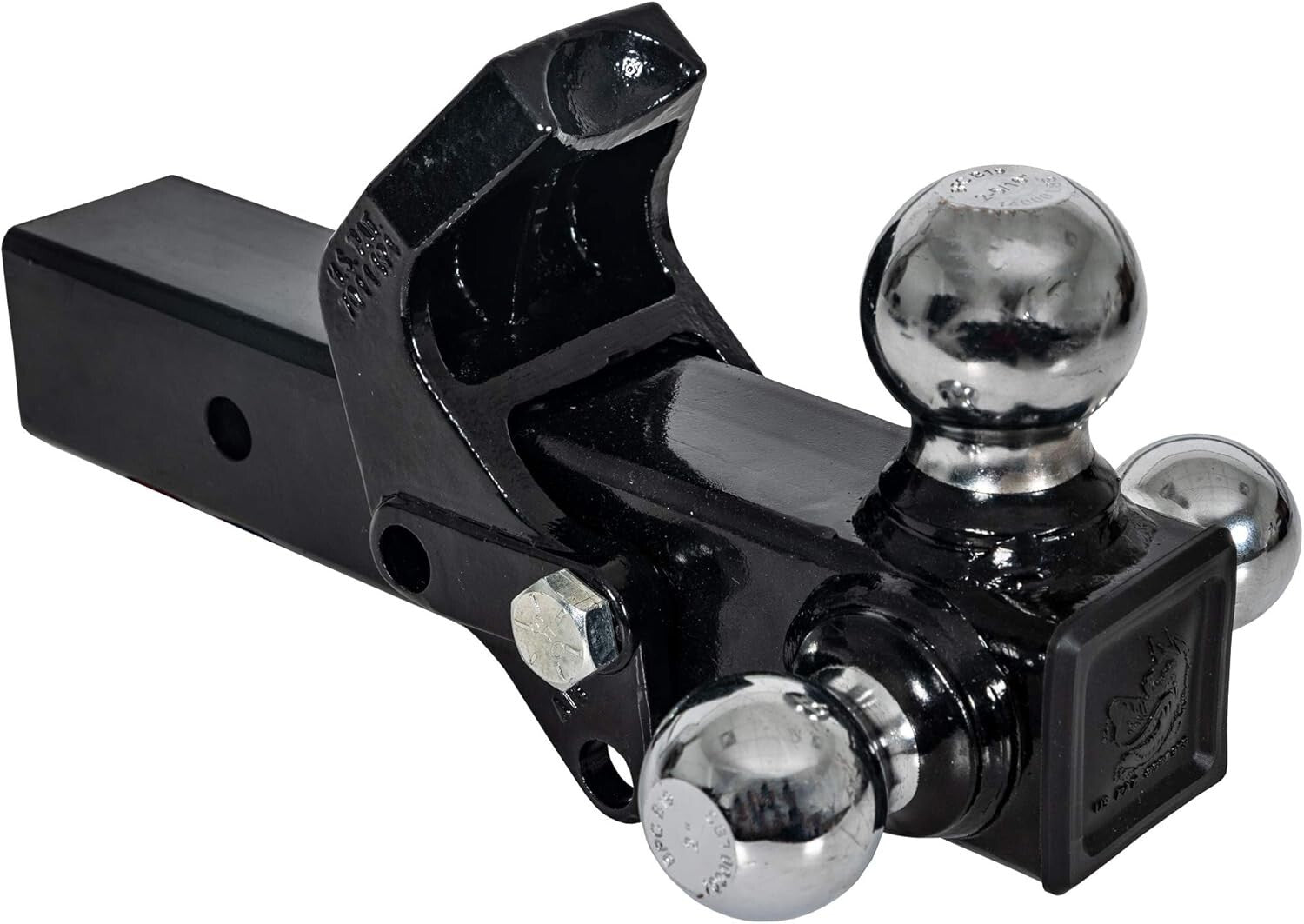 Chrome-Plated Tri-Ball Hitch for 2-1/2 Inch Receivers with Heavy-Duty Design