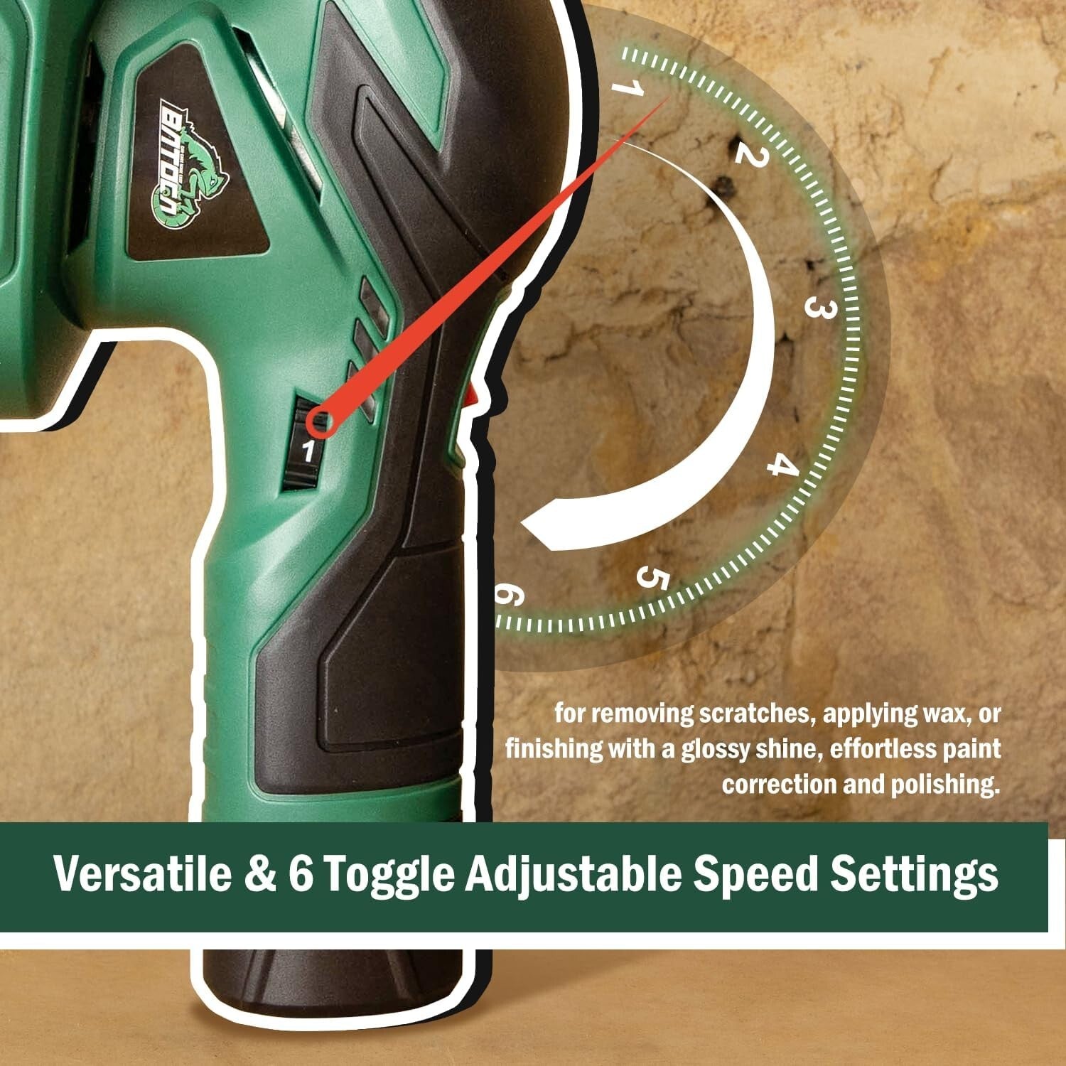 Lightweight 12V Cordless Buffer - 6 Variable Speeds for Ultimate Car Detailing