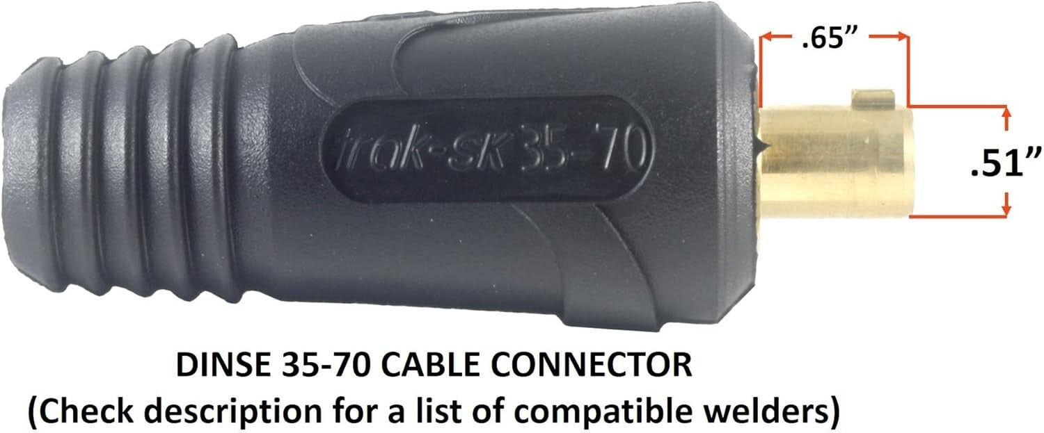 Flex-A-Prene 200 Amp Electrode Holder - 15 Feet Welding Cable, High Conductivity