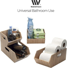 Load image into Gallery viewer, Compact Bamboo Storage Bins Set - Ideal for Efficient Kitchen Organization