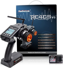 Load image into Gallery viewer, 5-Channel 2.4GHz RC Transmitter with Gyro RX: 30 Models Storage &amp; Telemetry