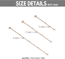 Load image into Gallery viewer, Durable 14K Gold Chain Extender - 4 Inch Adjustable Length for Necklaces &amp; More