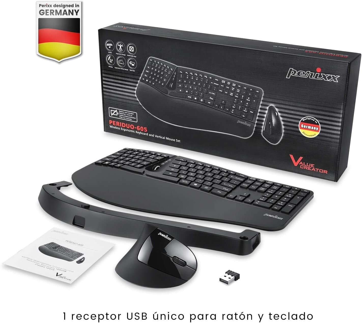 Wireless Ergonomic Keyboards & Vertical Mouse Combo for Comfort & Convenience