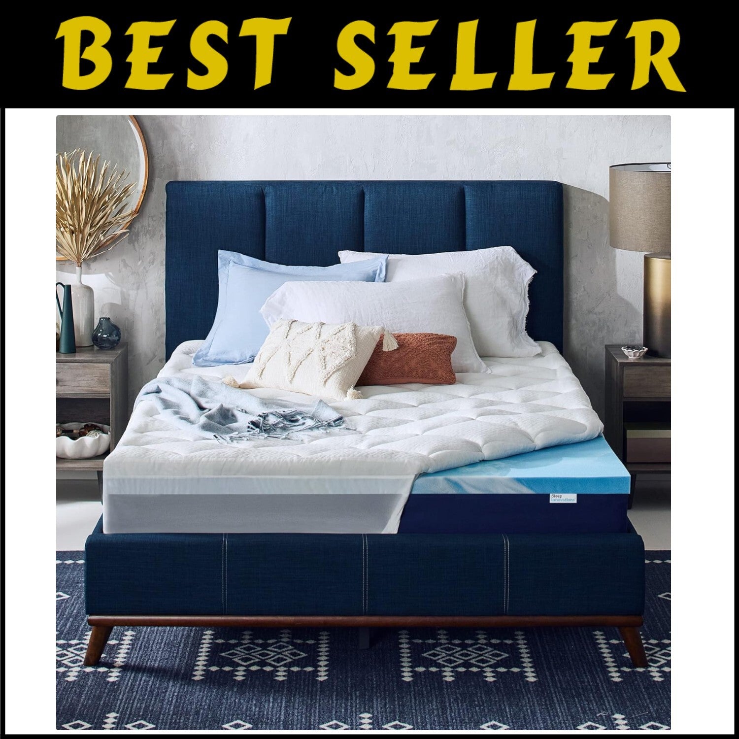 4 Inch Cooling Memory Foam Mattress Topper – Perfect for California King Beds