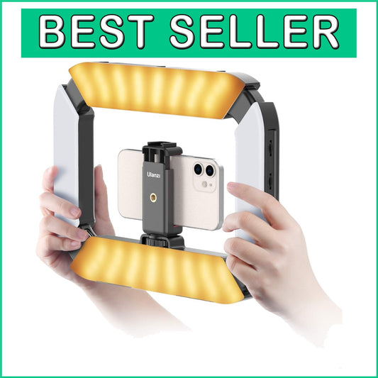 All-in-One Smartphone Video Rig with LED Light & High-Capacity Battery - 10.6 Oz