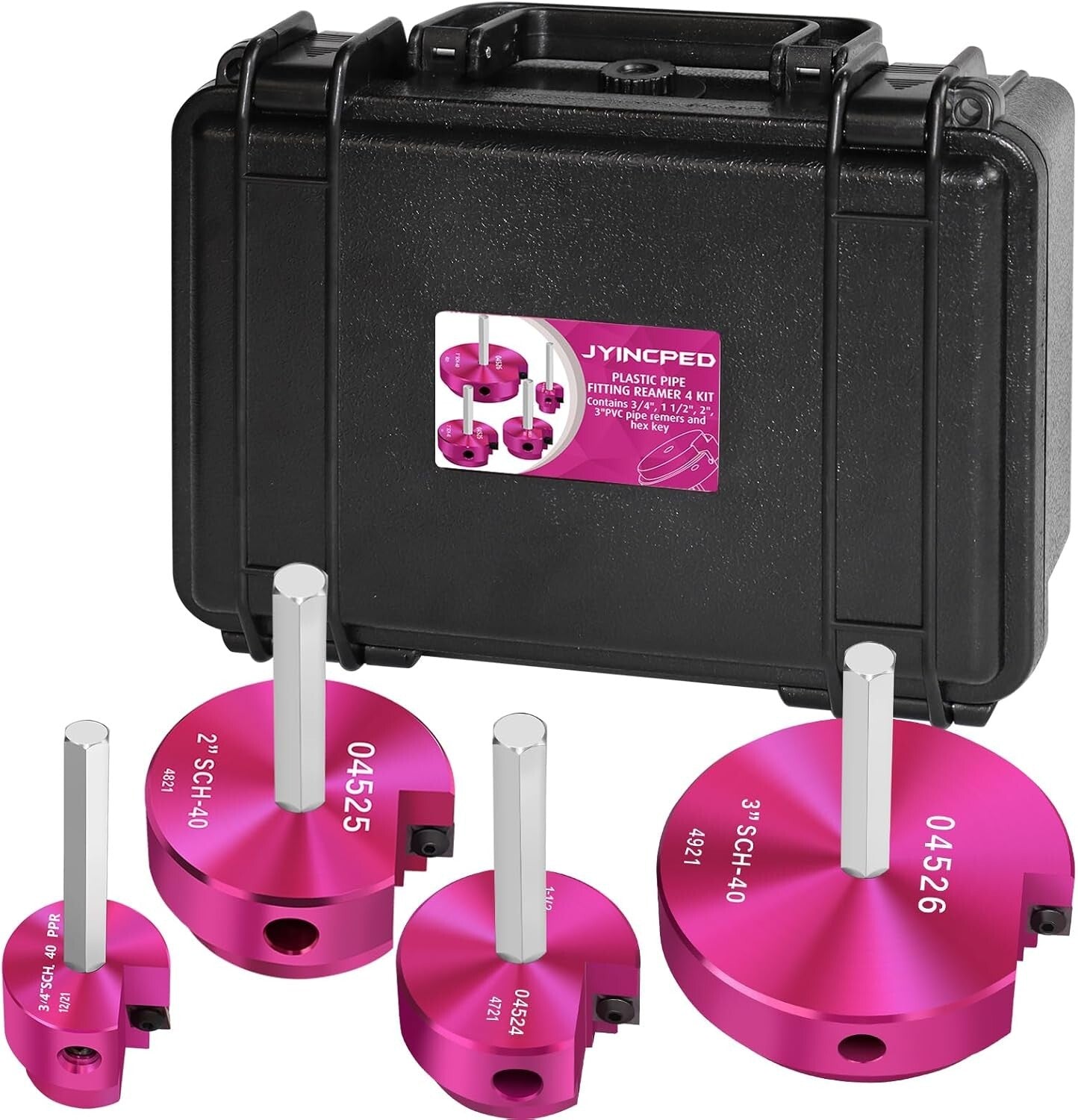 4-Piece PVC Pipe Reamer Set: Essential Tool for Efficient Plumbing Repairs