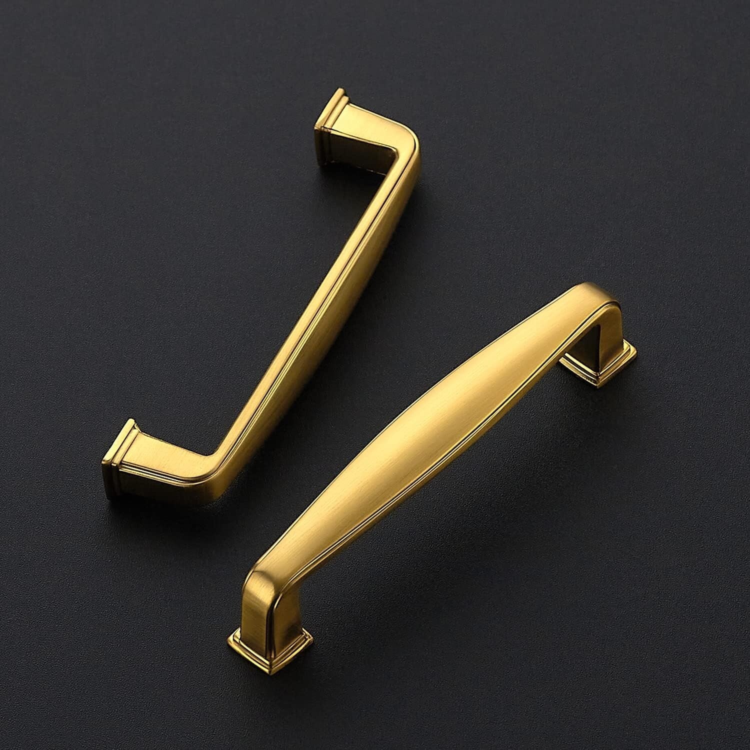 20 Brushed Brass Cabinet Handles - 3-3/4 Inch Pulls for Elegant Kitchen Upgrades