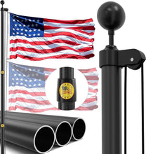 Load image into Gallery viewer, Sturdy 25FT Aluminum Flag Pole with Patented Wind Reinforcement - Complete Kit