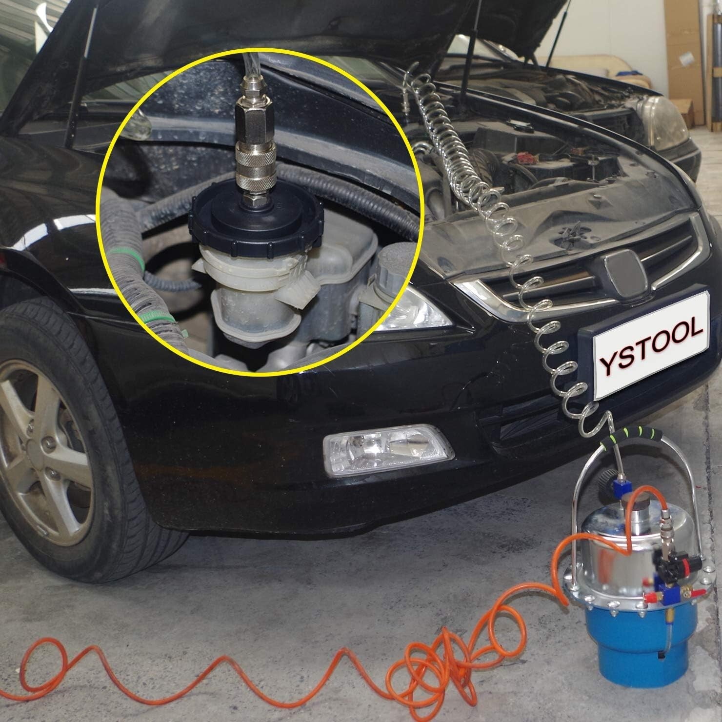 Durable Brake Bleeder Tool Set with Universal Adapters & Oil Collection Bottle