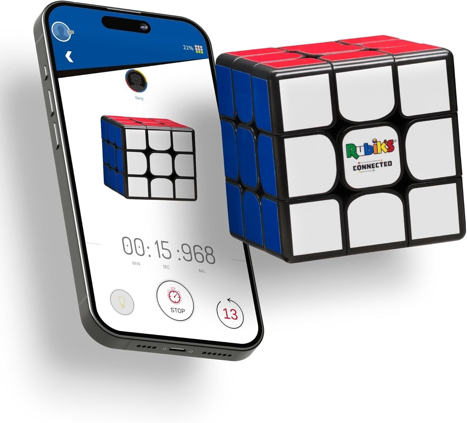 Interactive 3x3 Rubik’s Cube with App - Track Progress & Compete Globally
