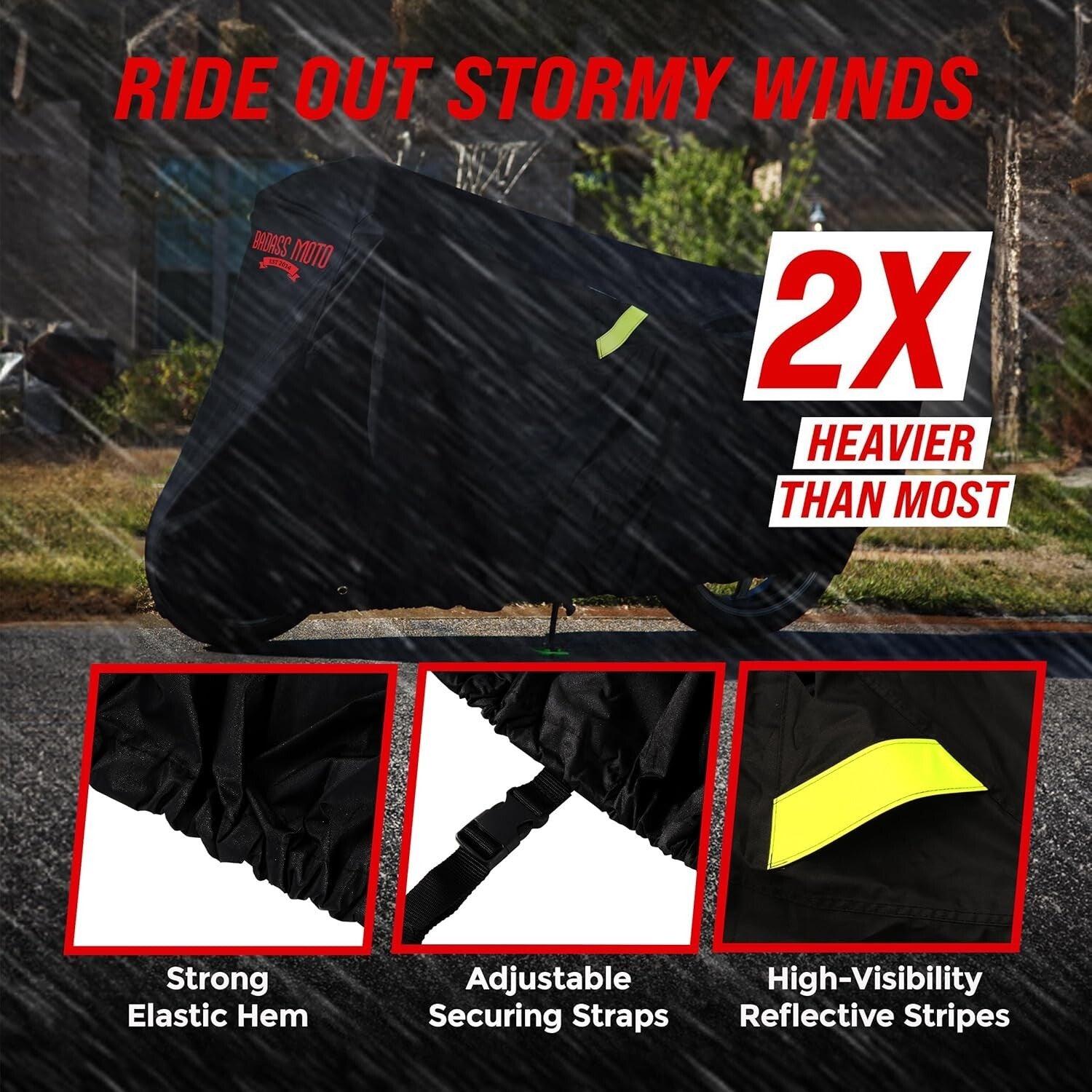 Ultimate Waterproof Motorcycle Cover with Reflective Safety for Harley Tri Glide