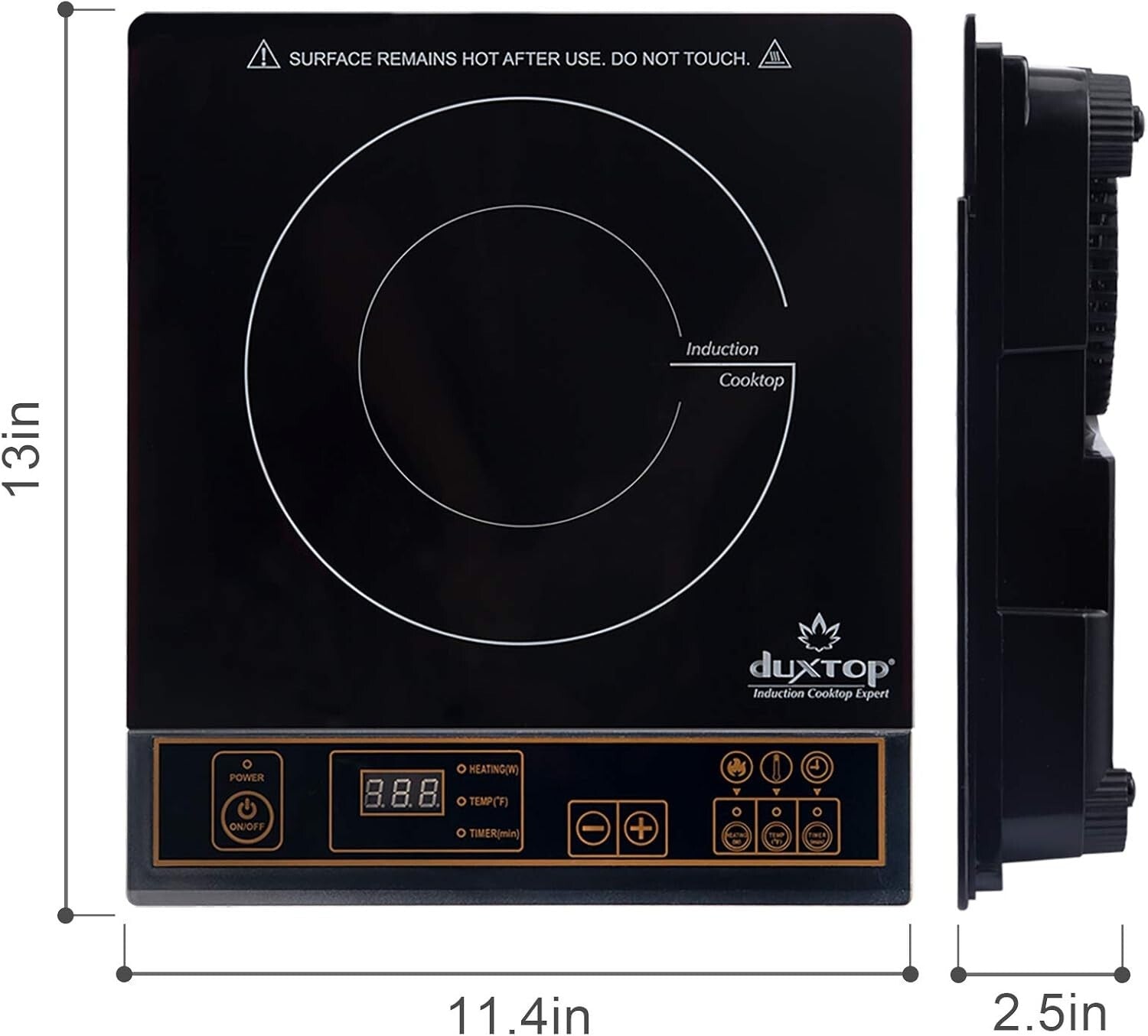 1800W Gold Induction Cooktop - Portable Countertop Burner for Effortless Cooking