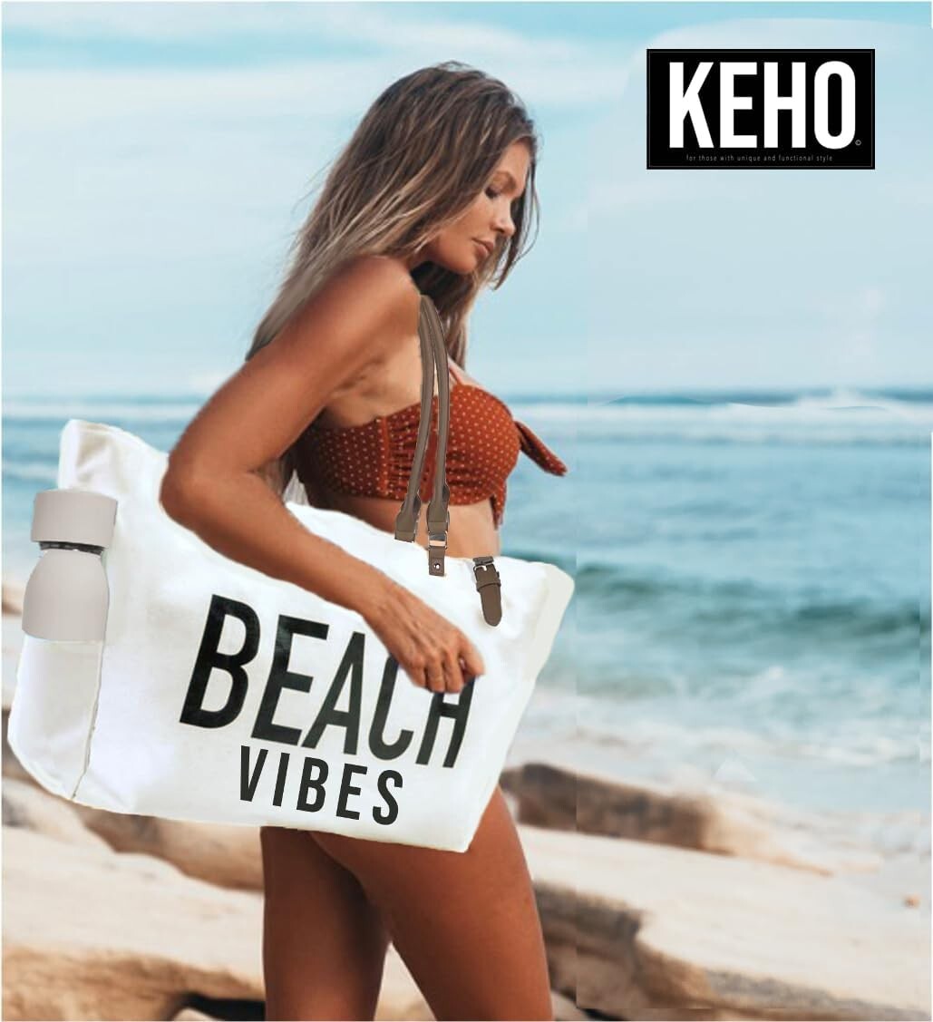 Versatile Waterproof Beach Bag with Ample Space and Easy Carry Handle for Women