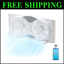 Load image into Gallery viewer, Versatile Smart 9-Inch Window Fan, 3 Speeds, Bug Screen &amp; Locking Expanders