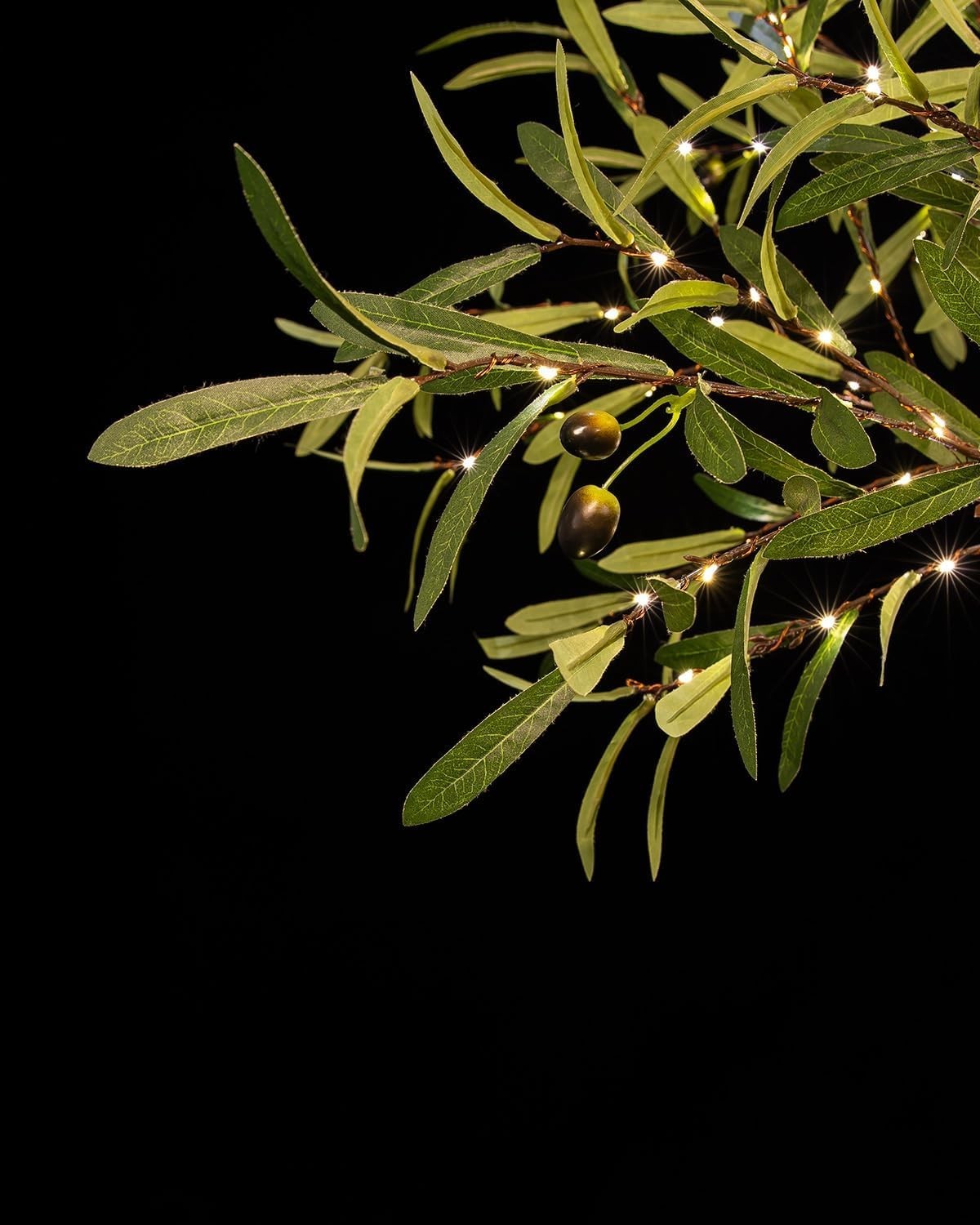 Dimmable Waterproof Olive Tree - 6ft of Warm White LED Elegance for Any Occasion